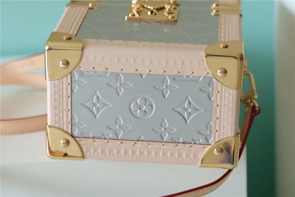 LV The Camera Box Monogram Empreinte By Nicolas Ghesquiere Light Blue/Light Pink For Women, Shoulder And Crossbody Bags 6.3in/16cm LV