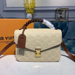 LV Pochette Metis Monogram Empreinte Creme Beige/Caramel For Women, Shoulder And Crossbody Bags 9.8in/25cm LV M53940