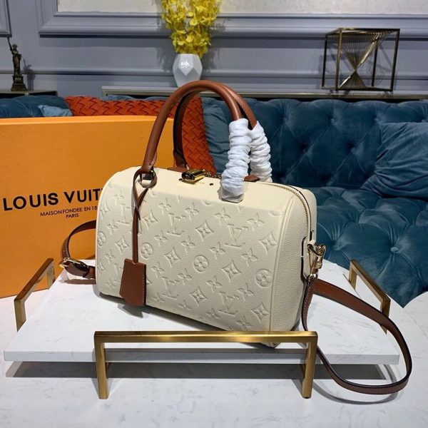 LV Speedy Bandouliere 25 Monogram Empreinte Creme For Women, Shoulder And Crossbody Bags 9.8in/25cm LV M44736