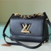 LV Twist MM Epi Black For Women, Women’s Bags, Shoulder And Crossbody Bags 9.1in/23cm LV M59887