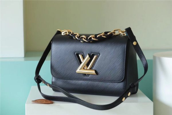 LV Twist MM Epi Black For Women, Women’s Bags, Shoulder And Crossbody Bags 9.1in/23cm LV M59887