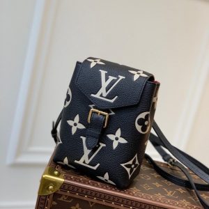 LV Tiny Backpack Bag 20cm By The Pool Monogram Canvas Spring/Summer 2021 Collection M80783, Black