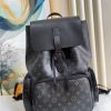 LV Trio Backpack Monogram Eclipse Canvas Black By Virgil Abloh For Men, Bags 44cm LV M45538