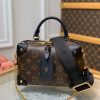 LV Petite Malle Souple Monogram Canvas Black For Women, WoHandbags 7.9in/20cm LV M45571