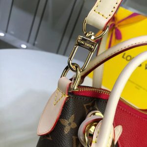 LV V Tote BB Monogram Canvas Cerise Red For Women, WoBags, Shoulder And Crossbody Bags 10.6in/27cm LV M43966