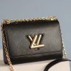 LV Twist MM Epi Black For Women, Shoulder And Crossbody Bags 9.4in/23cm LV