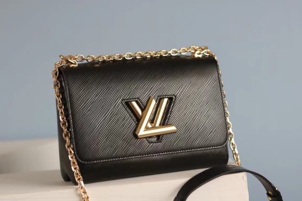 LV Twist MM Epi Black For Women, Shoulder And Crossbody Bags 9.4in/23cm LV