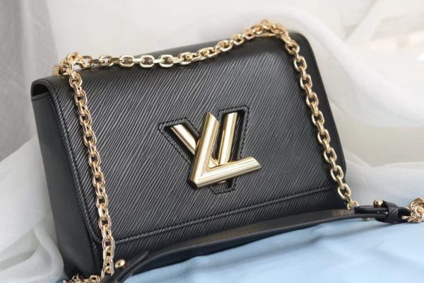 LV Twist MM Epi Black For Women, Shoulder And Crossbody Bags 9.4in/23cm LV