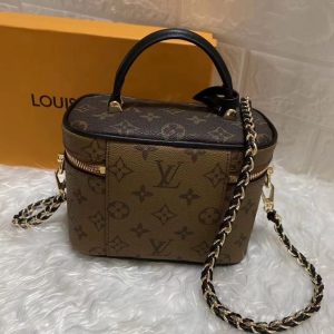 LV Vanity PM Monogram And Monogram Reverse Canvas By Nicolas Ghesquiere For Women, Shoulder And Crossbody Bags 7.5in/19cm LV M42264