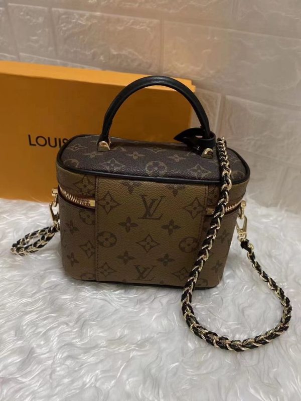 LV Vanity PM Monogram And Monogram Reverse Canvas By Nicolas Ghesquiere For Women, Shoulder And Crossbody Bags 7.5in/19cm LV M42264