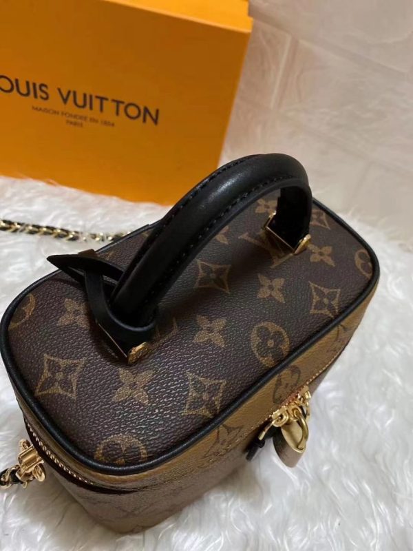 LV Vanity PM Monogram And Monogram Reverse Canvas By Nicolas Ghesquiere For Women, Shoulder And Crossbody Bags 7.5in/19cm LV M42264