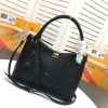 LV V Tote MM Monogram Empreinte Black For Women, Women’s Handbags, Shoulder And Crossbody Bags 14.2in/36cm LV M44421