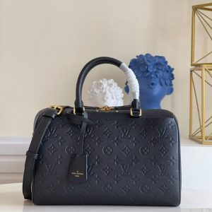 LV Speedy Bandouliere 30 Monogram Empreinte Black For Women, Women Handbags 9.8in/30cm LV M42406