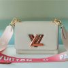 LV Twist PM Bag, Shoulder and Cross Body Bags For Women Quartz White 7.5in/19cm LV M59687