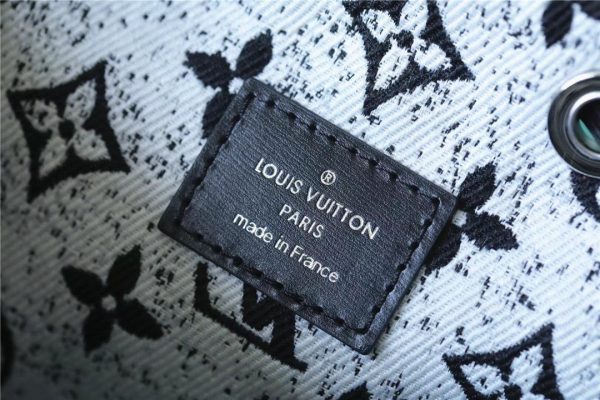 LV Petit Noe Monogram Jacquard Denim Black For Women, Shoulder And Crossbody Bags 11.2in/28.5cm LV