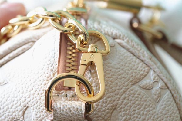 LV Speedy Bandouliere 20 Monogram Empreinte Pale Beige For Women, Shoulder And Crossbody Bags 20.5cm/8.1in LV M46163