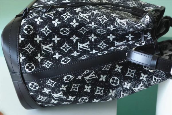 LV Petit Noe Monogram Jacquard Denim Black For Women, Shoulder And Crossbody Bags 11.2in/28.5cm LV