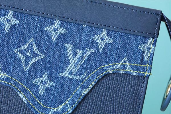 LV Pochette Voyage MM Monogram Drip Blue By Nigo For Pre-Spring, Travel Accessories 27cm LV M45961