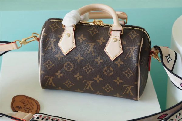 LV Speedy Bandouliere 20 Monogram Canvas Black For Women, Shoulder And Crossbody Bags 20cm/7.9in LV M46234