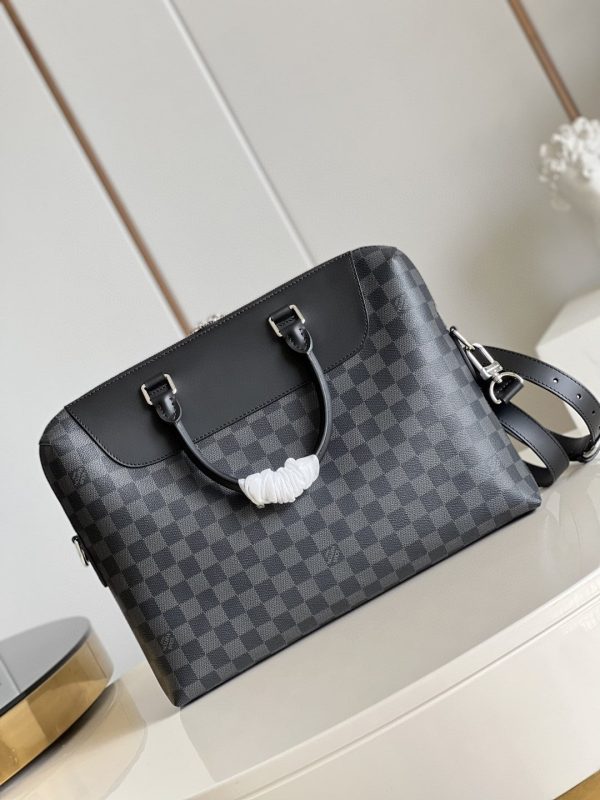 LV Porte Documents Jour Business Bag Damier Graphite For Men, Bags, Shoulder And Crossbody Bags 14.6in/37cm LV N48260