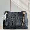 LV Surene MM Monogram Empreinte Black For Women, Shoulder Bags 14.6in/37cm LV M43758