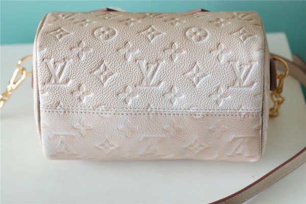 LV Speedy Bandouliere 20 Monogram Empreinte Pale Beige For Women, Shoulder And Crossbody Bags 20.5cm/8.1in LV M46163