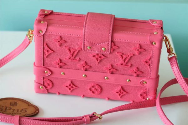 LV Petite Malle Tufted Fluo Pink For Women, Shoulder And Crossbody Bags 7.9in/20cm LV M20745