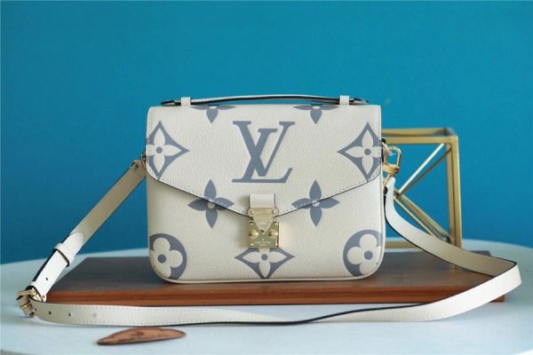 LV Pochette Metis Monogram Empreinte White For Women, Women’s Handbags, Shoulder Bags And Crossbody Bags 9.8in/25cm LV