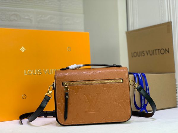 LV Pochette Metis Monogram Empreinte Caramel For Women, Shoulder And Crossbody Bags 9.8in/25cm LV