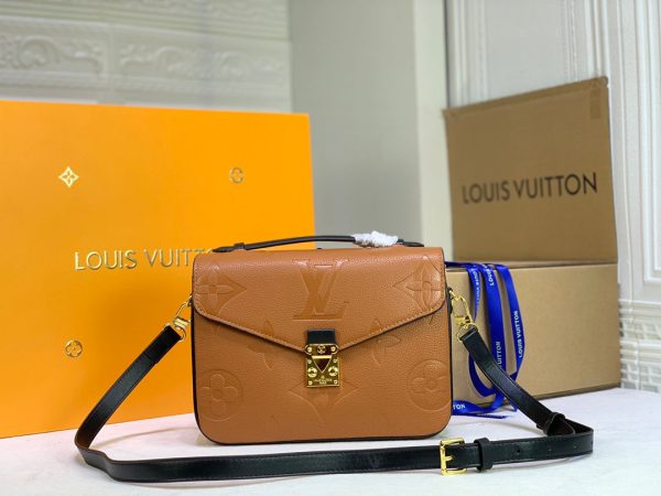 LV Pochette Metis Monogram Empreinte Caramel For Women, Shoulder And Crossbody Bags 9.8in/25cm LV