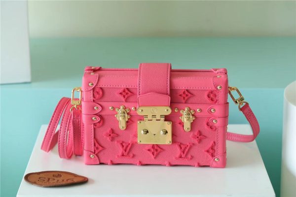 LV Petite Malle Tufted Fluo Pink For Women, Shoulder And Crossbody Bags 7.9in/20cm LV M20745