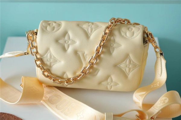 LV Wallet On Strap Bubblegram Monogram In Wallets and Small Leather Goods For Women Banane Yellow 7.9in/20cm LV M81400