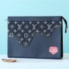 LV Pochette Voyage MM Monogram Drip Black By Nigo For Pre-Spring, Travel Accessories 27cm LV M45961