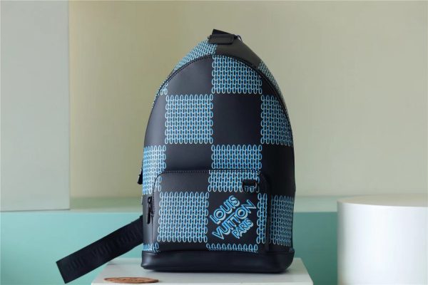 LV Racer Damier Spray Blue For Men, Backpacks 16in/41cm LV