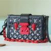 LV Petite Malle Embossed And Foamed Black/ White For Women, Shoulder And Crossbody Bags 7.9in/20cm LV M59638