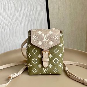 LV Tiny Backpack Monogram Empreinte Khaki For Women, WoBags 19cm LV M81351