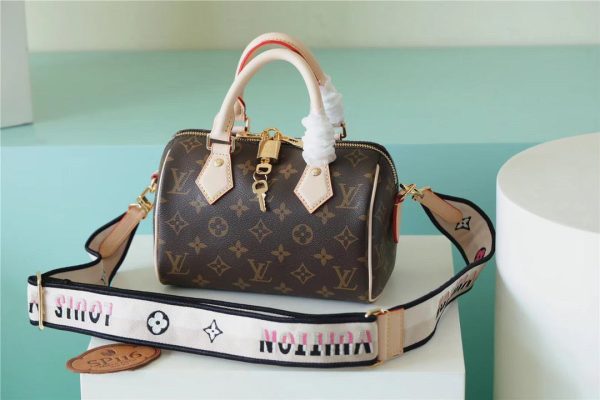 LV Speedy Bandouliere 20 Monogram Canvas Black For Women, Shoulder And Crossbody Bags 20cm/7.9in LV M46234