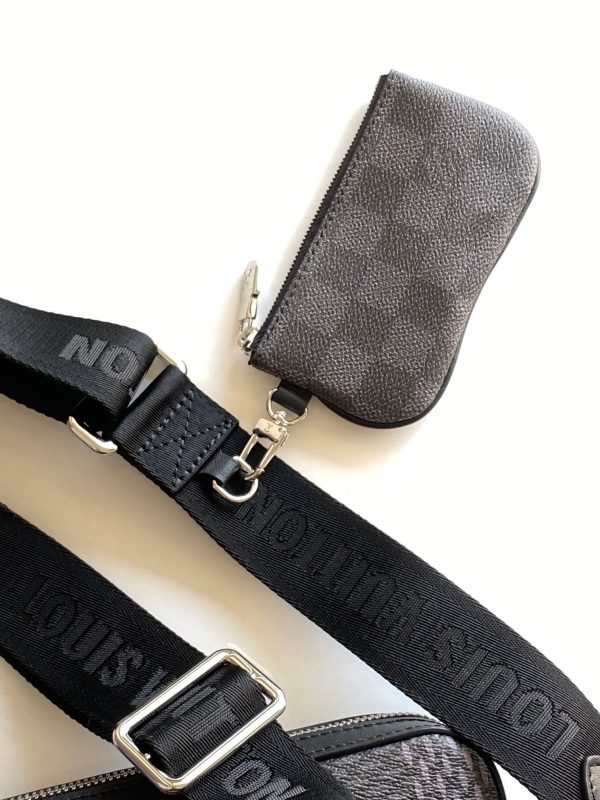 LV Trio Messenger Damier Graphite Black For Men, Bags, Shoulder And Crossbody Bags 9.8in/25cm LV N50017