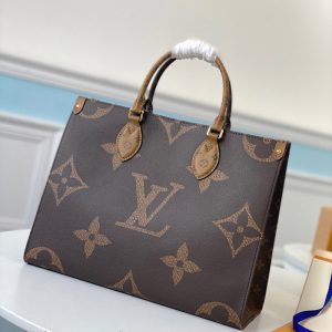 LV OnTheGo MM Monogram And Monogram Reverse Canvas For Women, Shoulder Bags 13.8in/35cm LV M45321