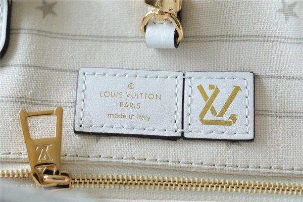 LV Onthego GM Monogram Giant And Raffia White/ Yellow For Women, Shoulder And Crossbody Bags 41cm/16.1in LV M20815