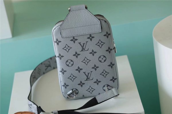 LV Outdoor Sling Bag Taigarama Gunmetal Gray For Men, Bags, Crossbody Bags 8.3in/21cm LV