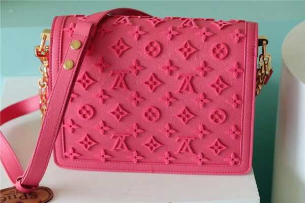 LV Mini Dauphine Monogram Fluo Pink For Women, Shoulder And Crossbody Bags 18.5cm/7.3in LV M20747