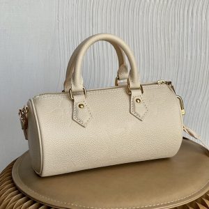 LV Papillon BB Bag In Monogram Empreinte For Women 7.9in/20cm Crème Beige M45994