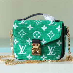 LV Micro Metis Monogram Jacquard Green For Women, Women’s Handbags, Shoulder And Crossbody Bags 5.5in/14cm LV M81127