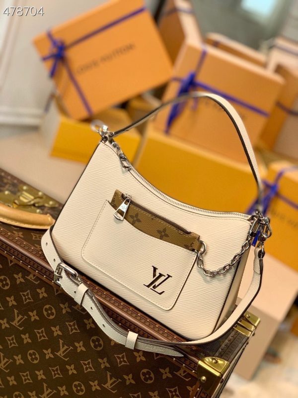 LV Marelle Epi White For Women, Women’s Handbags, Shoulder And Crossbody Bags 9.8in/25cm LV M80688