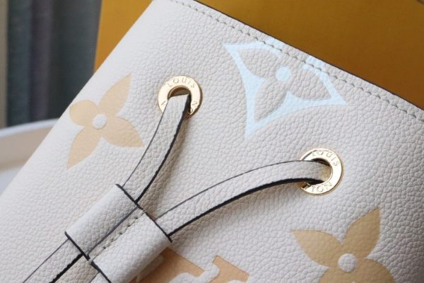 LV NeoNoe BB Bucket Bag Monogram Empreinte Cream/Saffron For Women, Women’s Bags, Shoulder Bags 7.9in/20cm LV M45716