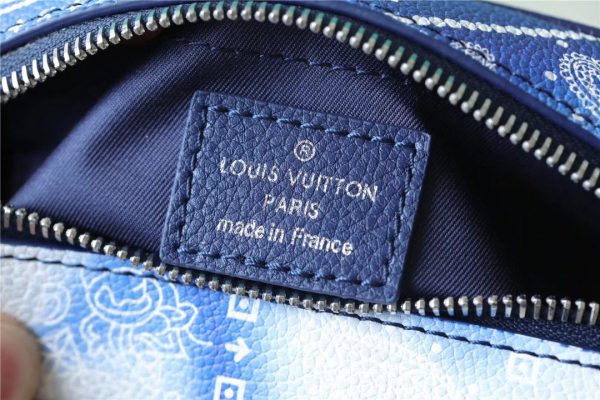 LV Mini Soft Trunk Monogram Bandana Blue For Men, Bags, Shoulder And Crossbody Bags 7.3in/18.5cm LV M20557