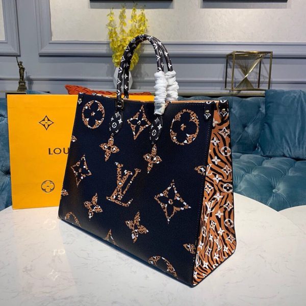 LV Jungle Monogram Giant OnTheGo Tote Bag 41cm For Women Ivoire LV