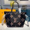 LV Neverfull MM Tote Bag Monogram Jungle Canvas Black For Women, Shoulder Bags 12.2in/31cm LV M44676