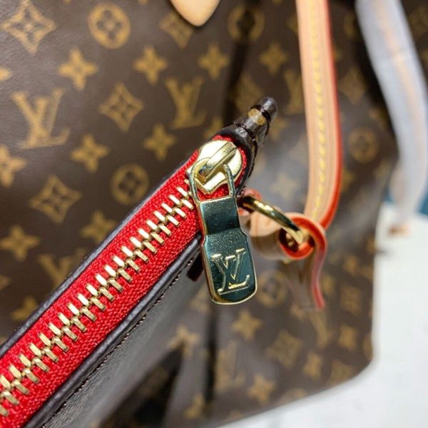 LV Neverfull GM Tote Bag Monogram Canvas Red For Women, Women’s Handbags, Shoulder Bags 15.7in/40cm LV M41181